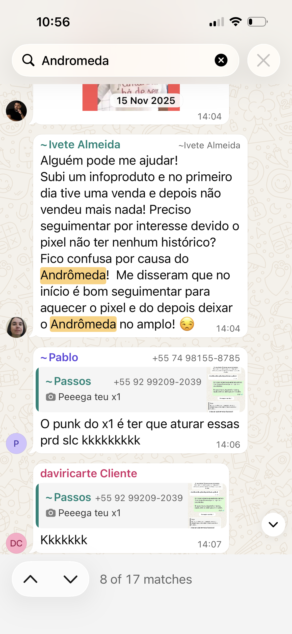 Reclamação sobre o Andrômeda 1