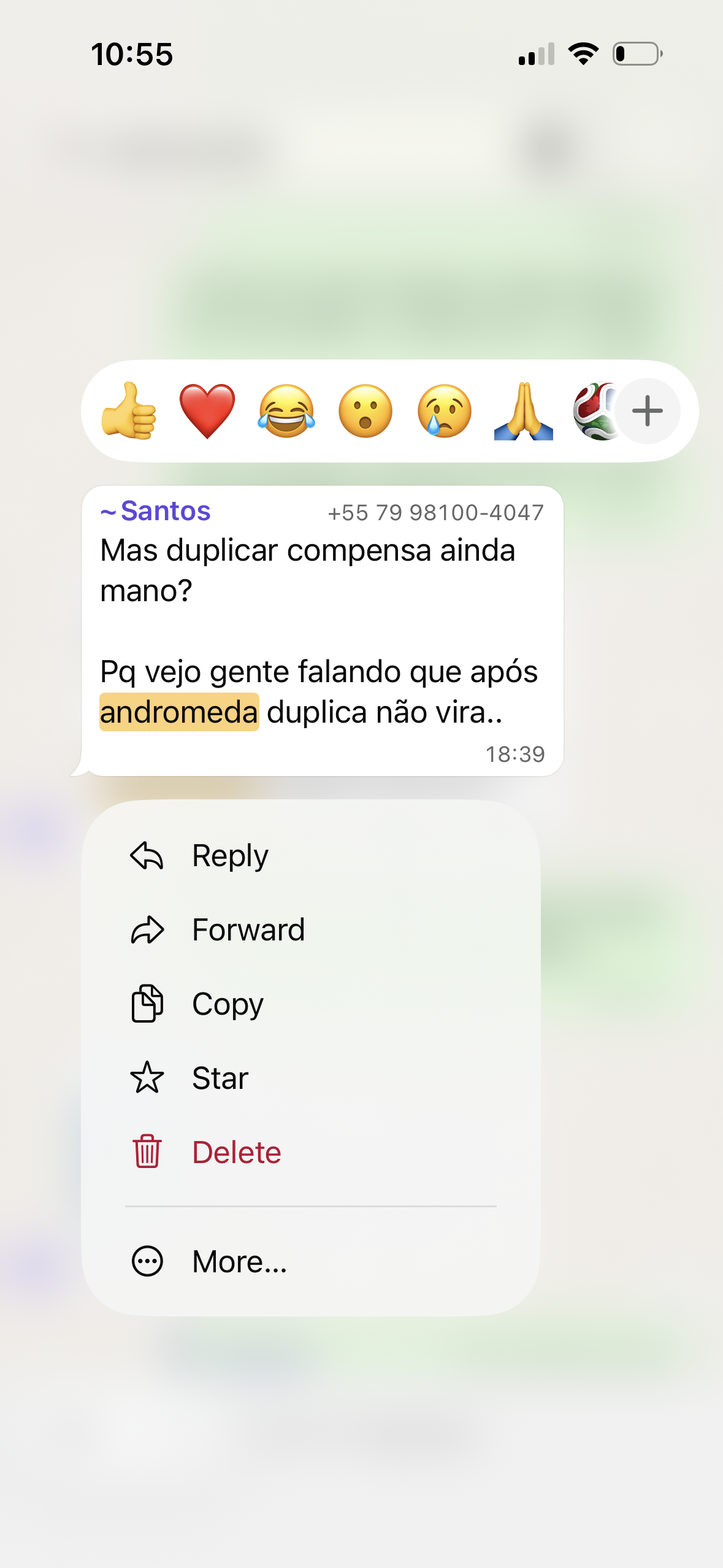 Reclamação sobre o Andrômeda 2