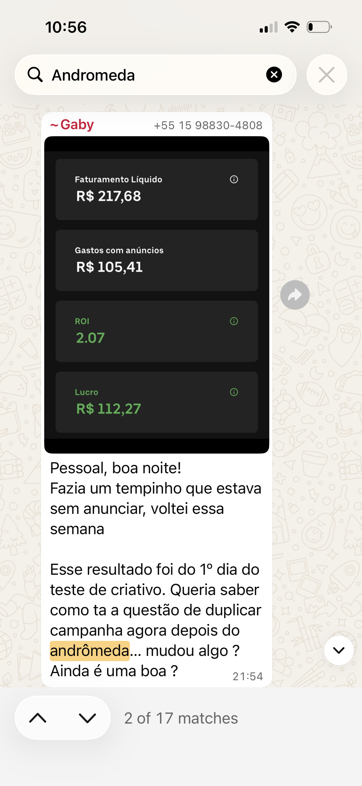 Reclamação sobre o Andrômeda 3