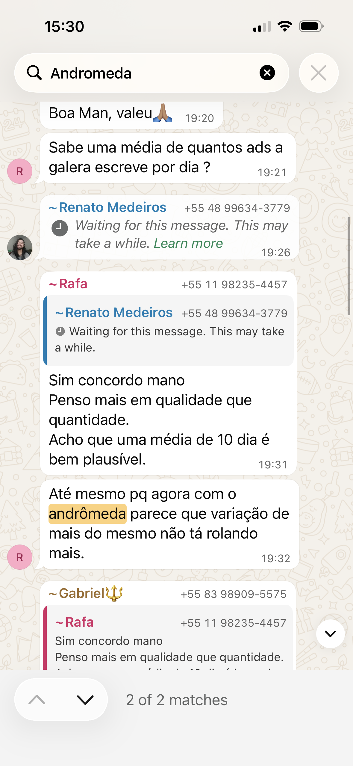 Reclamação sobre o Andrômeda 4